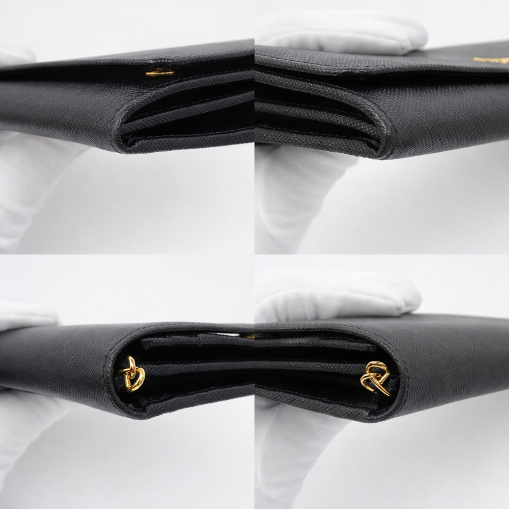 PRADA SAFFIANO WALLET ON CHAIN