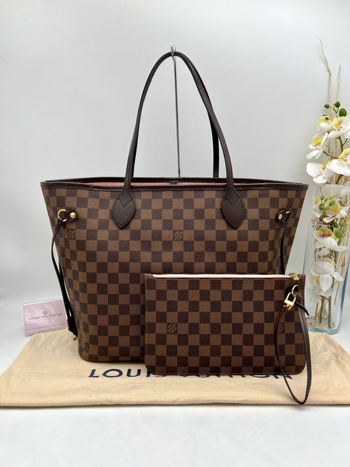 LOUIS VUITTON NEVERFULL MM DAMIER W/ POUCH (RFID)