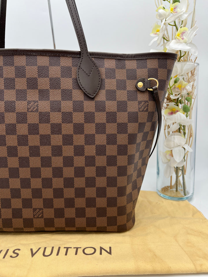 LOUIS VUITTON NEVERFULL MM DAMIER W/ POUCH