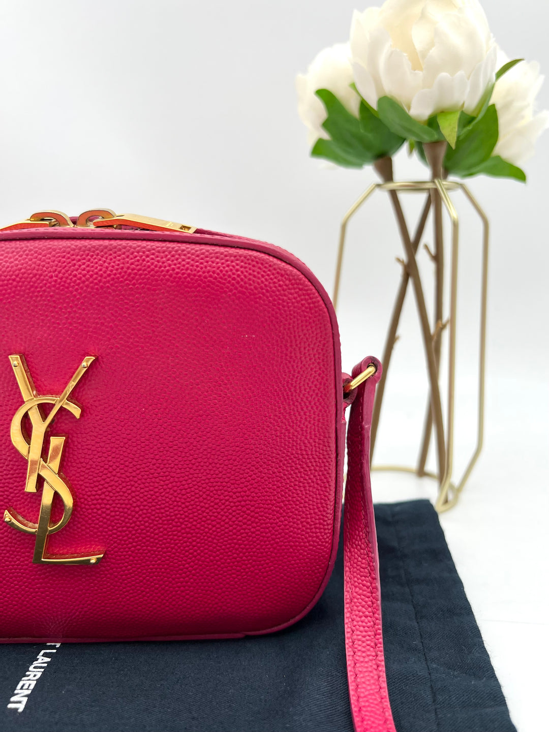 YVES SAINT LAURENT CLASSIC LOU MONOGRAM CAMERA BAG