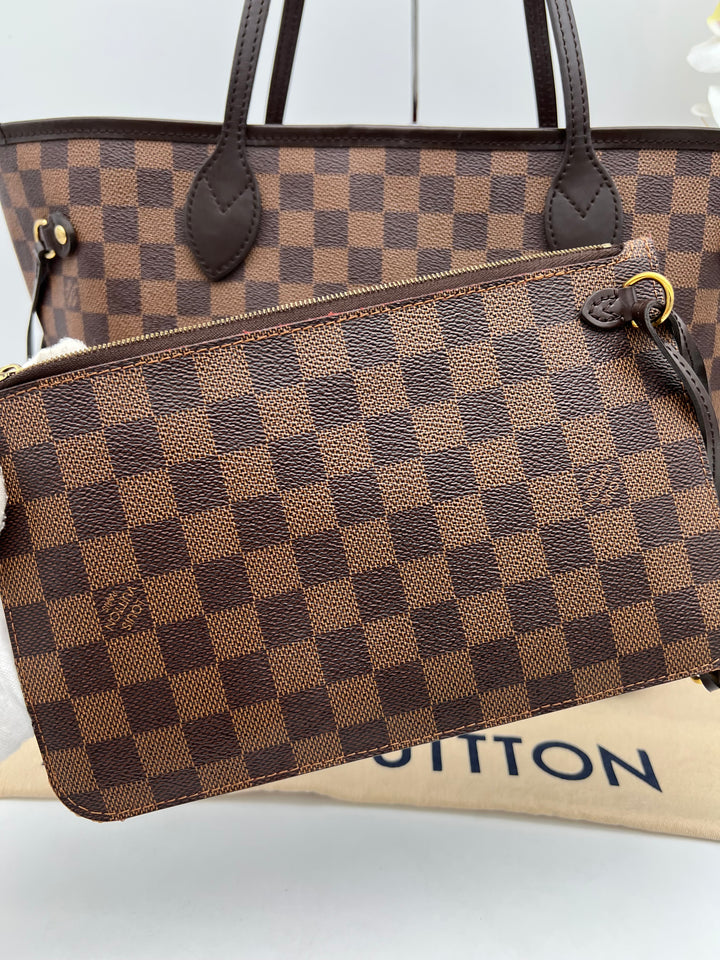 LOUIS VUITTON NEVERFULL MM DAMIER W/ POUCH (RFID)