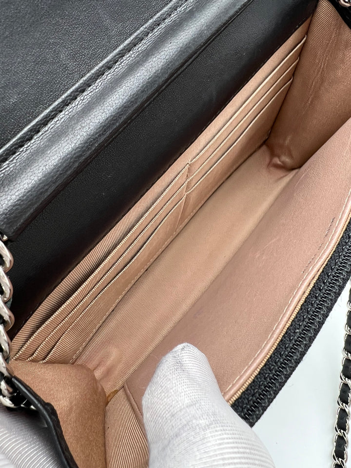 CHANEL LAMBSKIN WALLET ON CHAIN