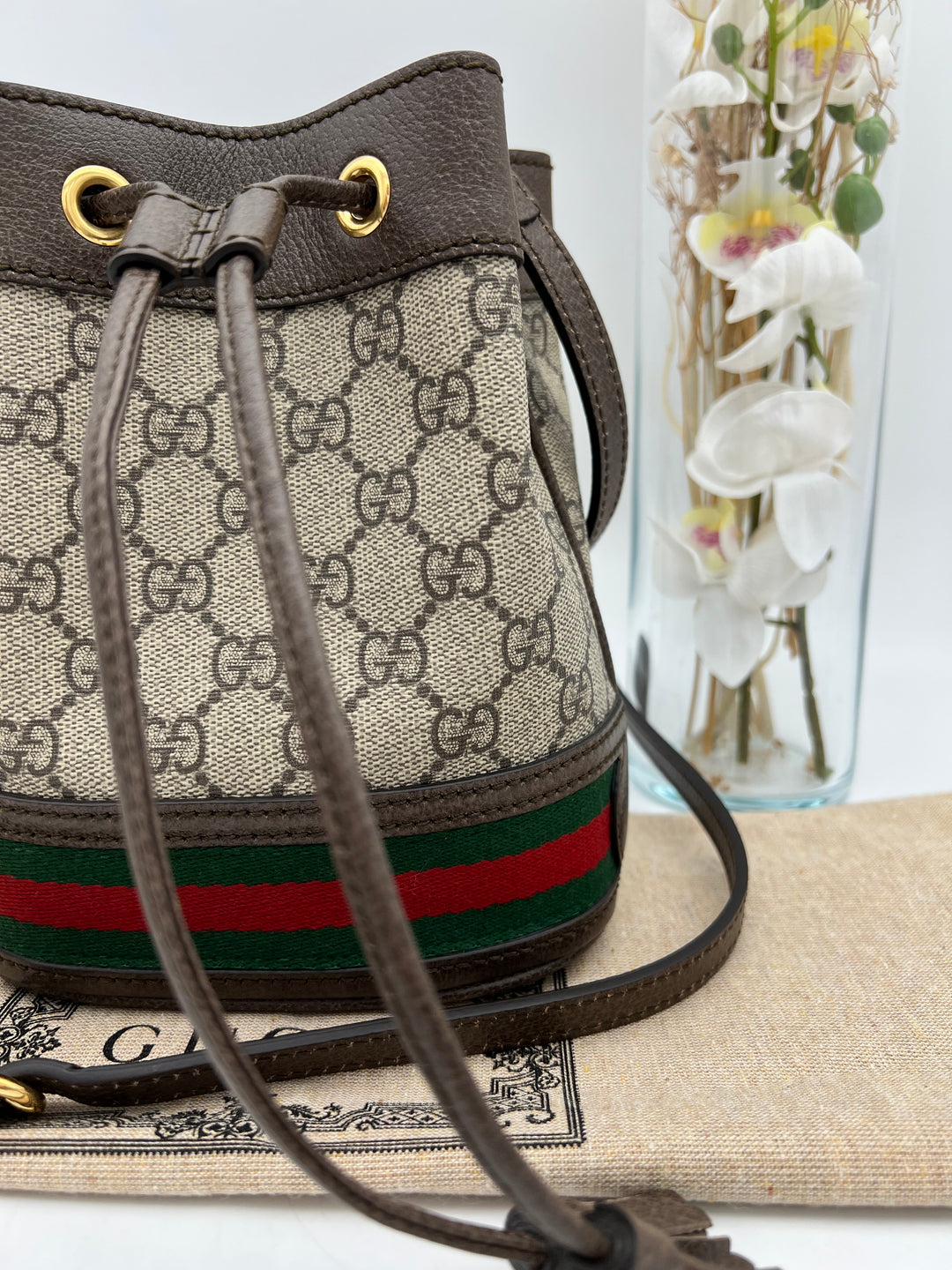 GUCCI OPHIDIA GG BUCKET CROSSBODY