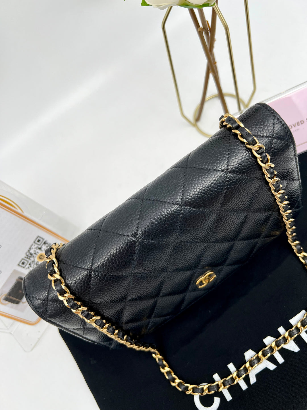 CHANEL CAVIAR WALLET ON CHAIN