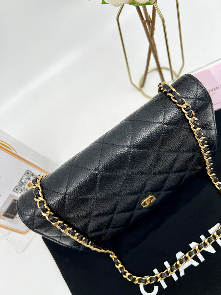 CHANEL CAVIAR WALLET ON CHAIN