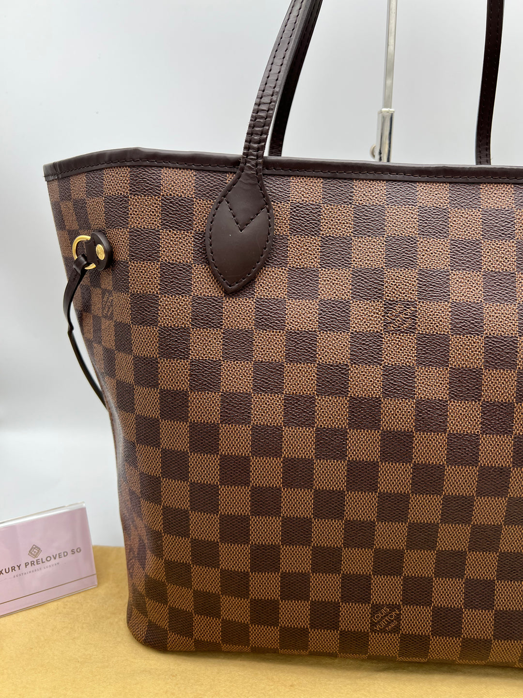 LOUIS VUITTON NEVERFULL MM DAMIER W/ POUCH
