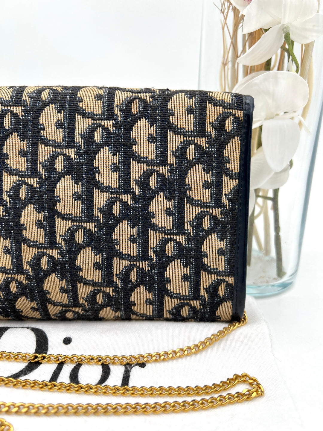 CHRISTIAN DIOR VINTAGE SHOULDER CHAIN BAG
