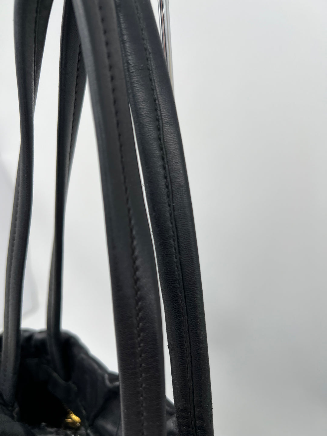 PRADA RIBBON LEATHER SHOULDER BAG