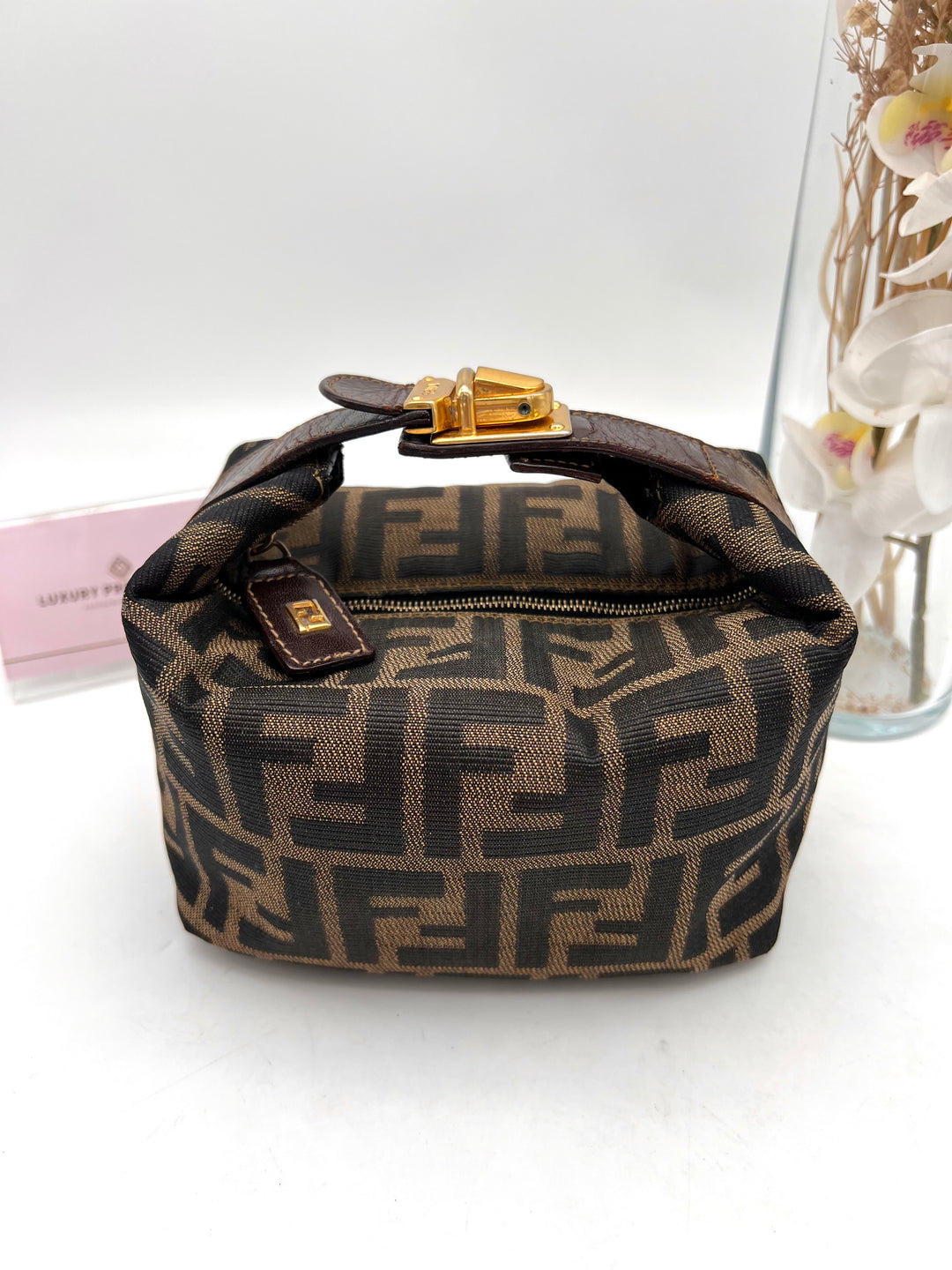 FENDI ZUCCA CANVAS SMAL HANDBAG