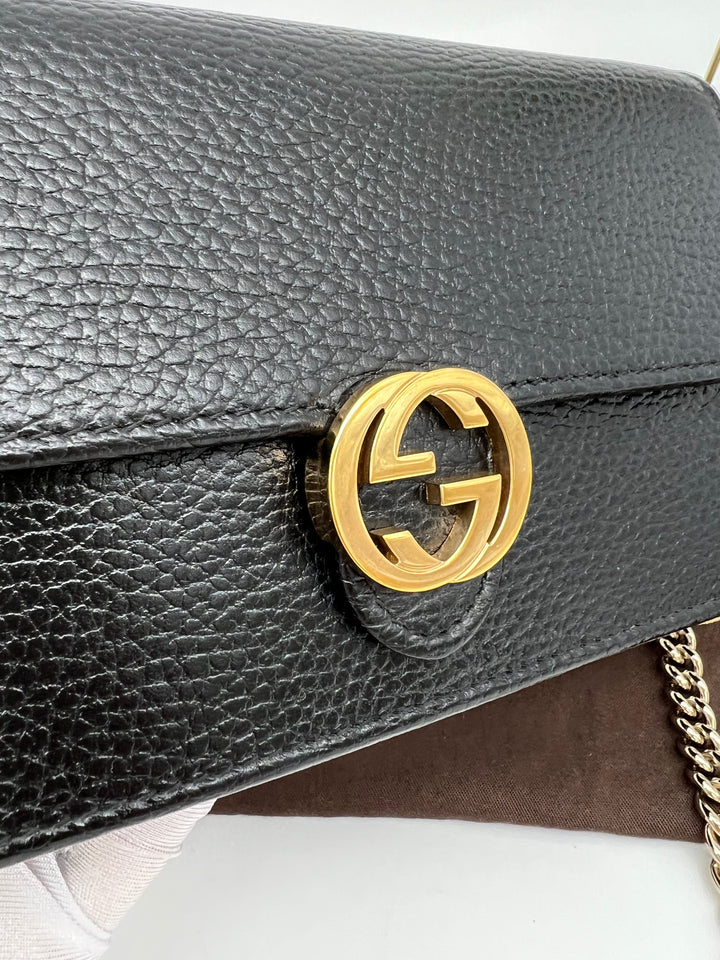 GUCCI CALFSKIN INTERLOCKING WOC
