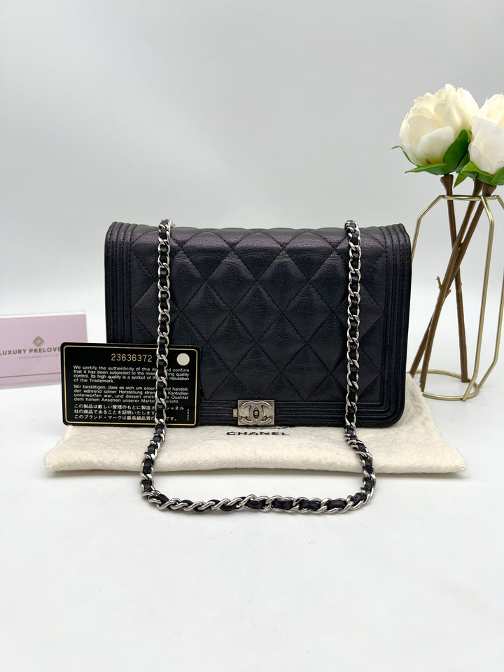 CHANEL BOY WALLET ON CHAIN