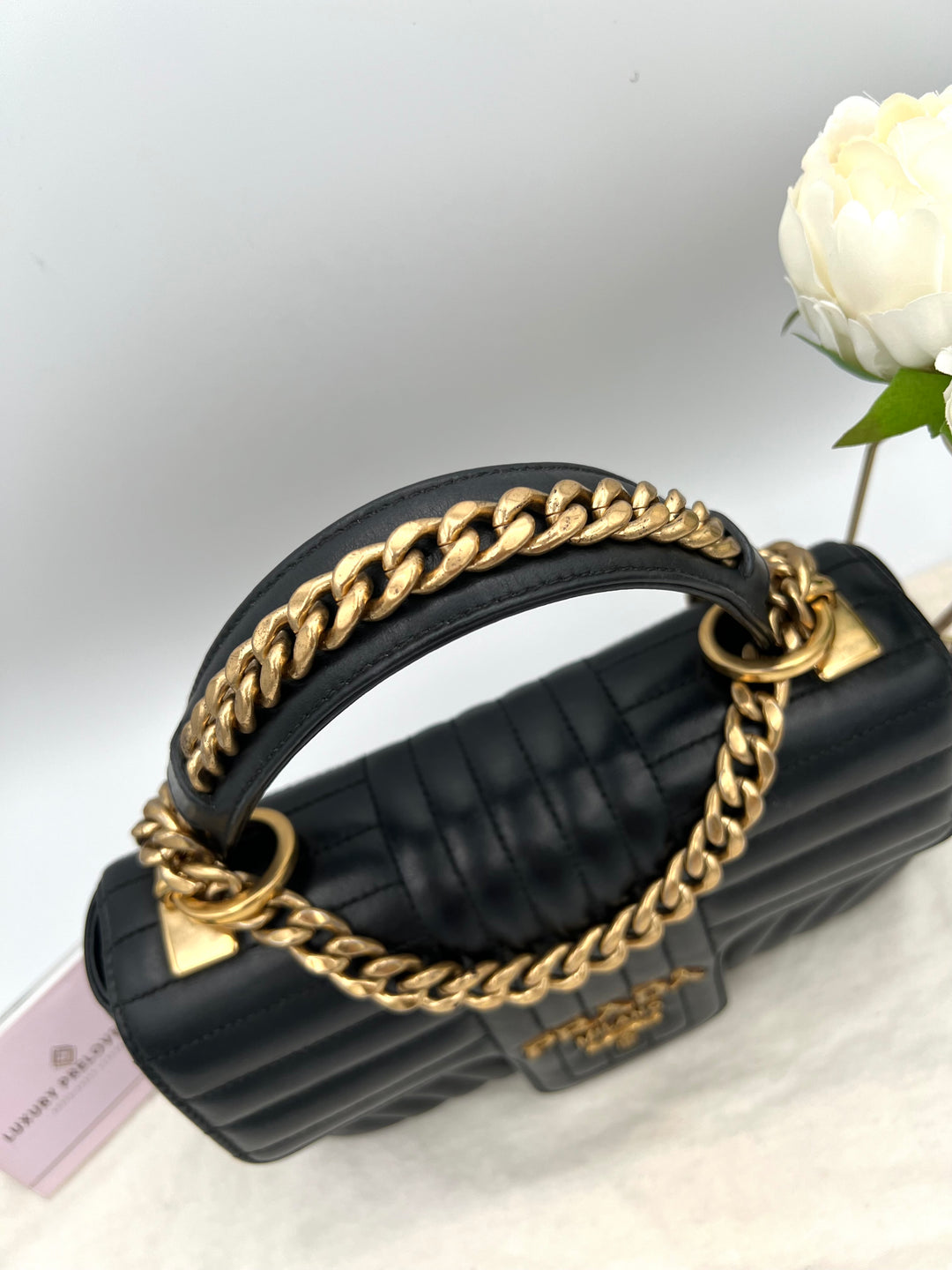PRADA SAFFIANO DIAGRAMME SHOULDER BAG