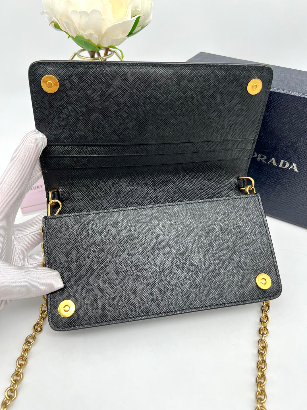 PRADA SAFFIANO CHAIN BAG