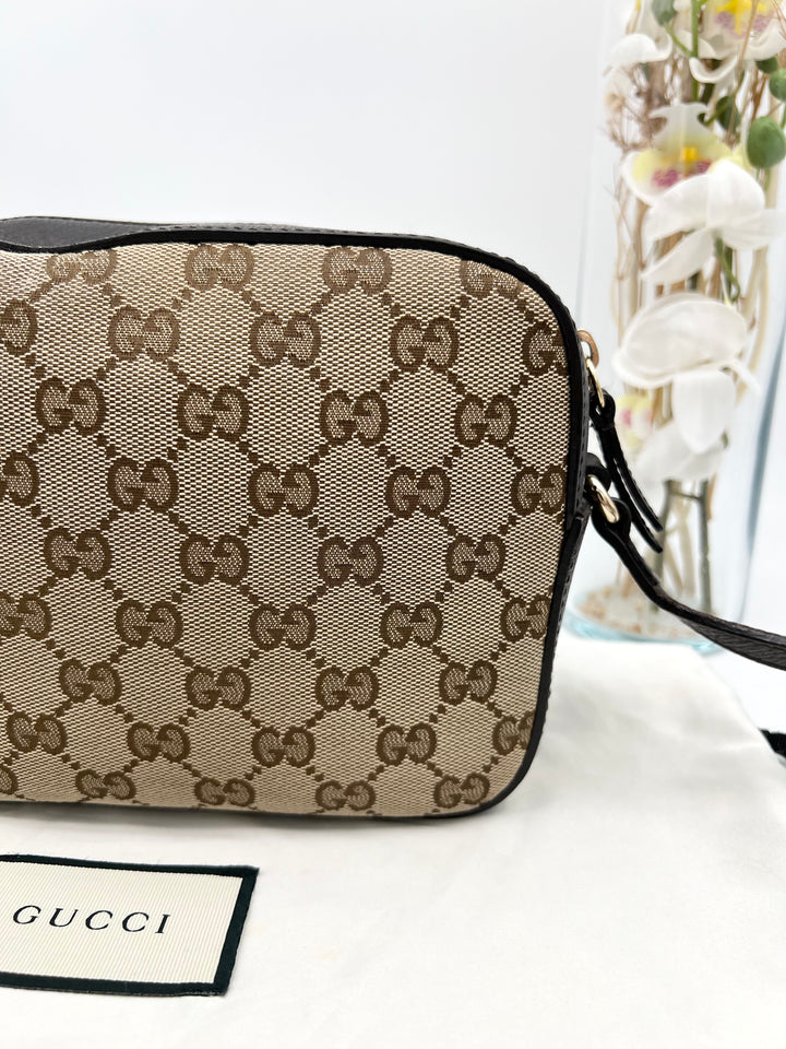 GUCCI OPHIDIA SUPREME CANVAS CAMERA BAG