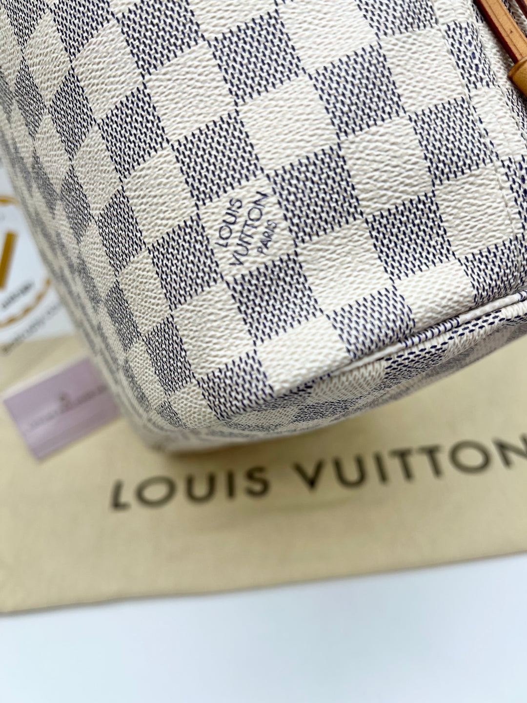 LOUIS VUITTON NEVERFULL MM AZUR W/ POUCH