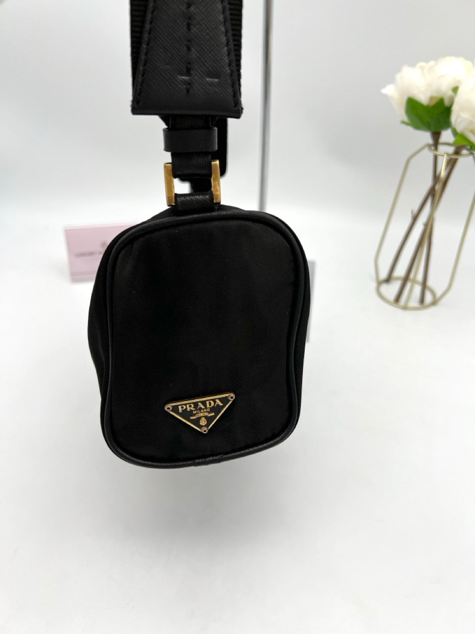 PRADA QUILTED NYLON SHOULDER BAG