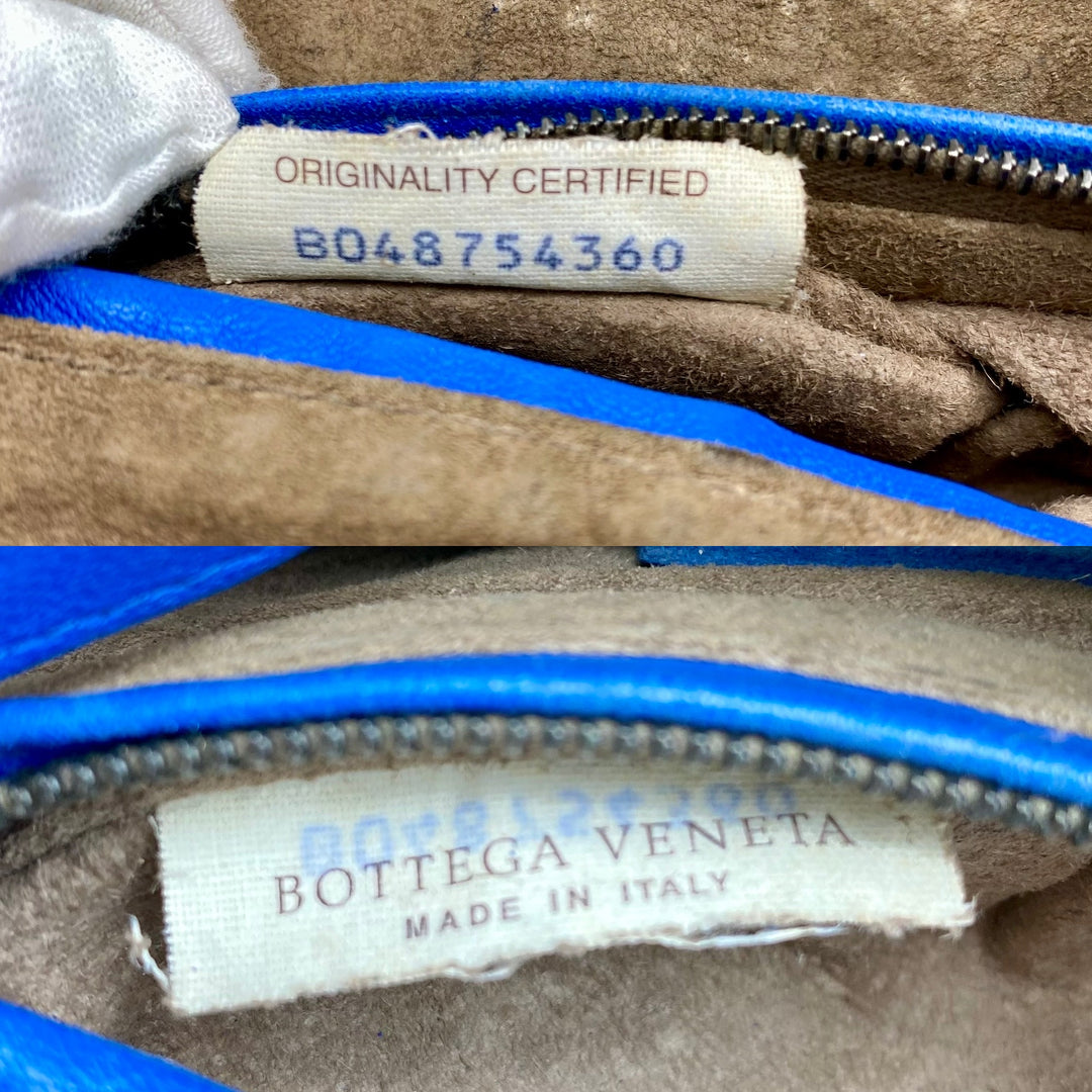 BOTTEGA BLUE LEATHER SLING