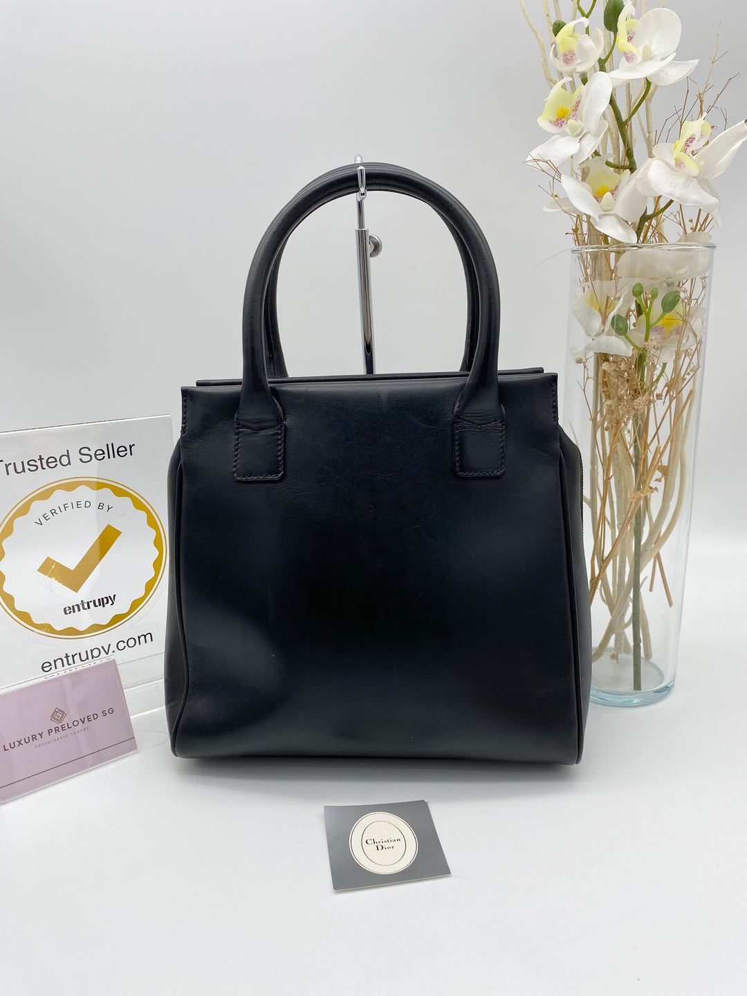 CHRISTIAN DIOR VINTAGE  CALF LEATHER GHW