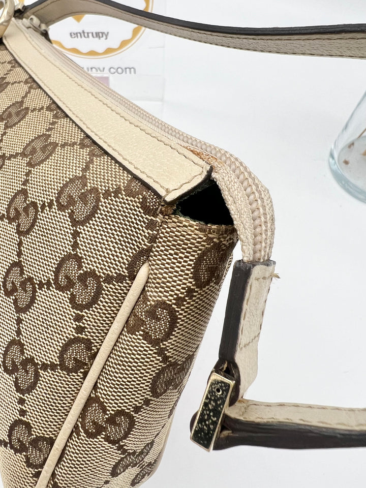 GUCCI VINTAGE GG CANVAS BAGUETTE