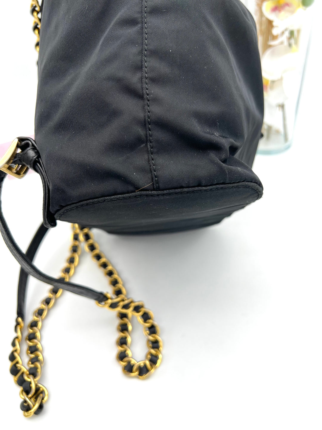 PRADA NYLON CHAIN BACKPACK