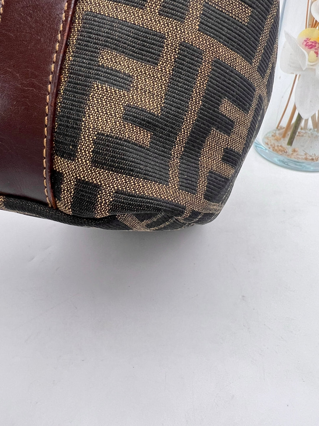 FENDI ZUCCA CANVAS SMAL HANDBAG