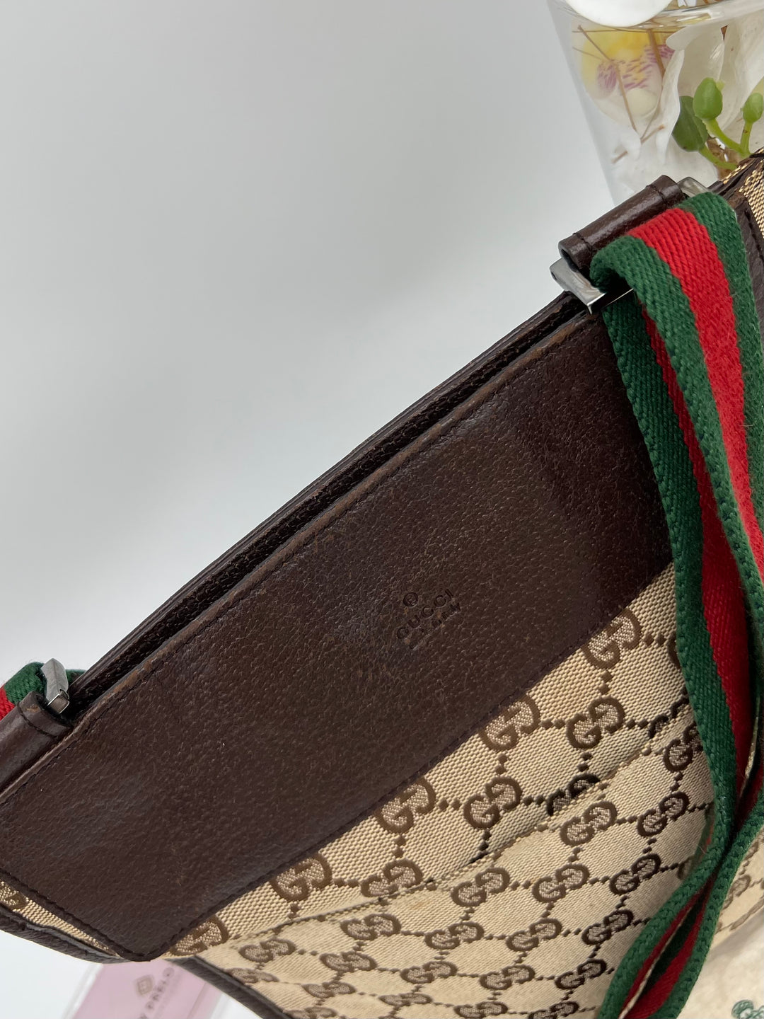 GUCCI VINTAGE OPHIDIA SLING BAG CANVAS