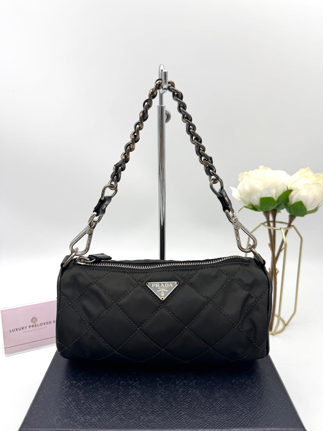 PRADA NYLON CHAIN BAG – Luxury Preloved SG - Main Image