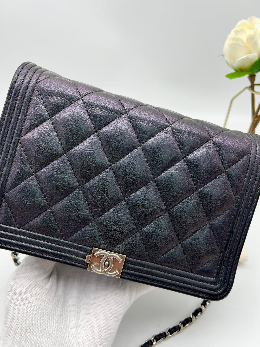 CHANEL BOY WALLET ON CHAIN