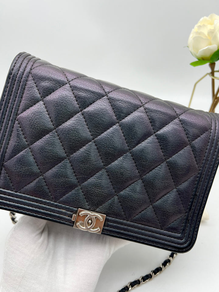 CHANEL BOY WALLET ON CHAIN