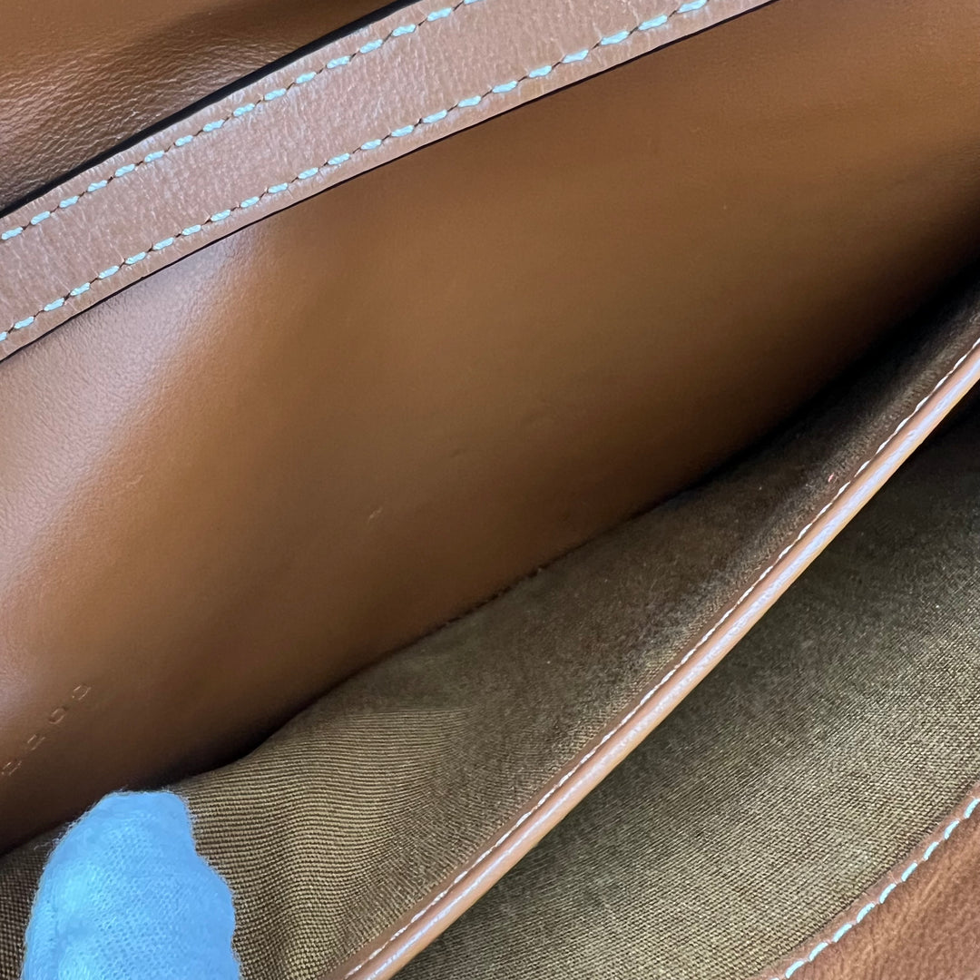 CELINE TRIOMPHE WALLET ON STRAP TAN