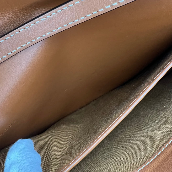 CELINE TRIOMPHE WALLET ON STRAP TAN