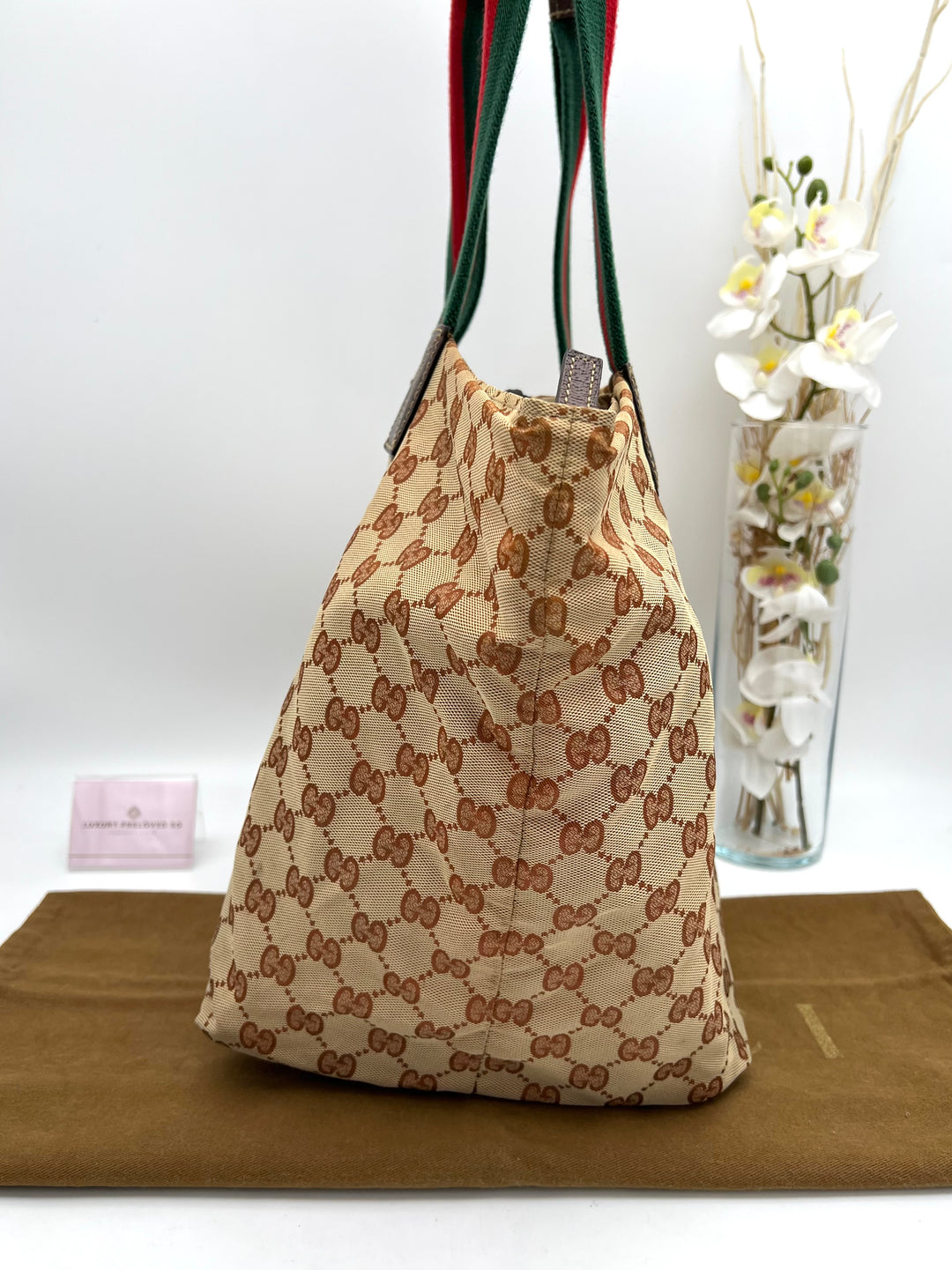 GUCCI OPHIDIA CANVAS TOTE BAG