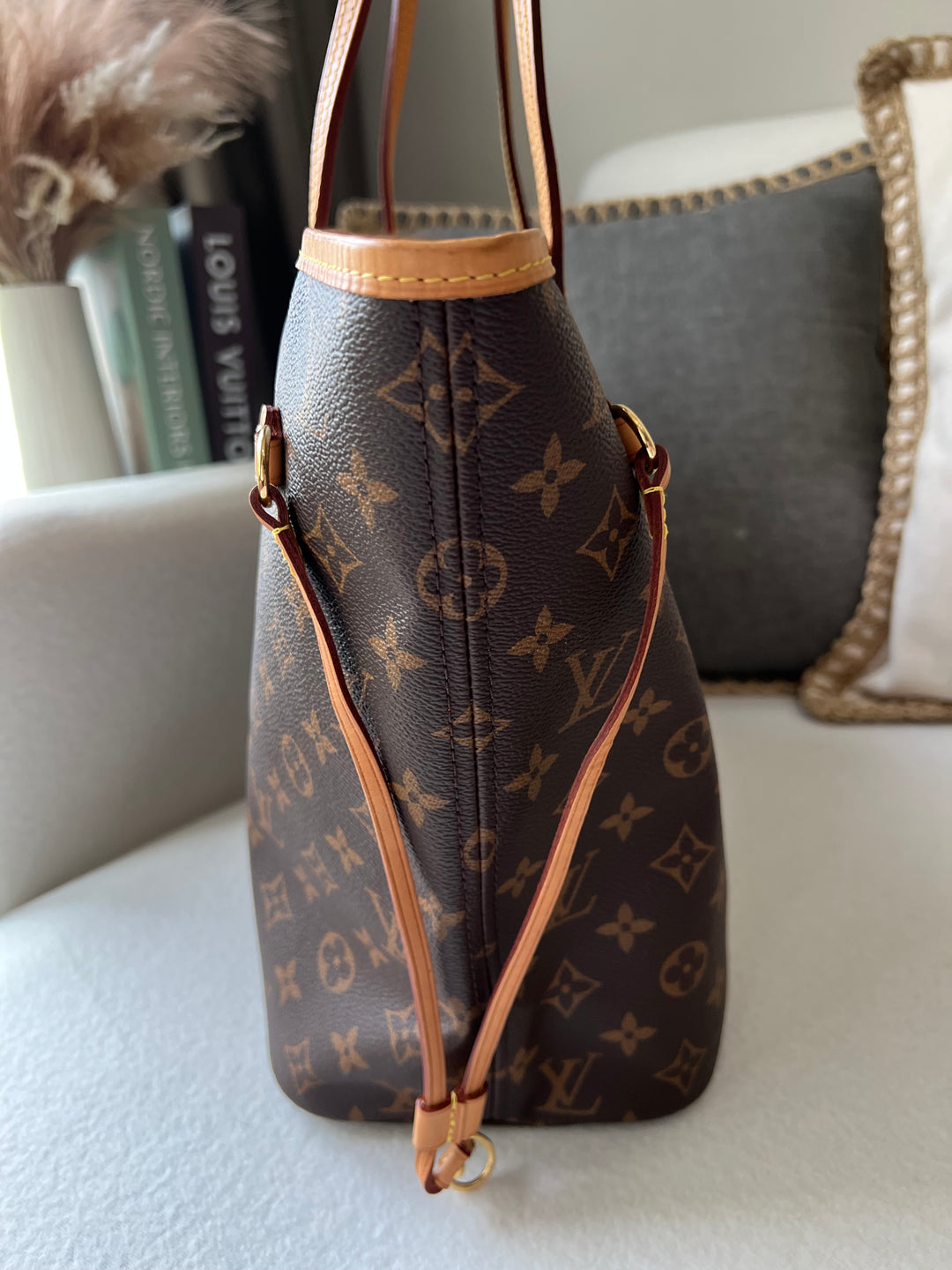 LOUIS VUITTON NEVERFULL MM MONOGR W/ POUCH ( RFID )