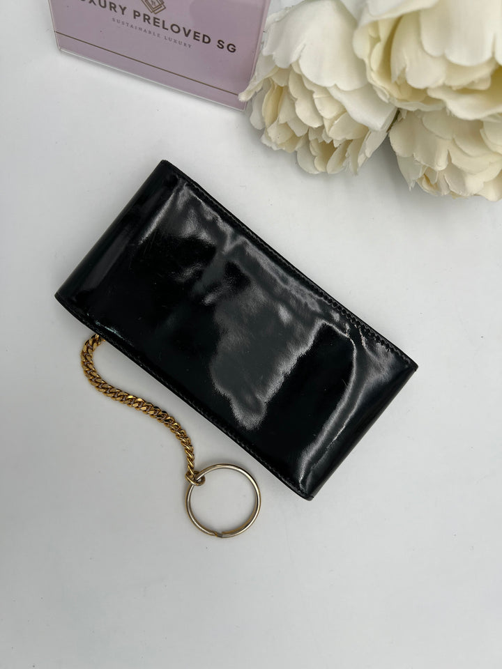 CHANEL VINTAGE  PATENT CASE/CARDCASE