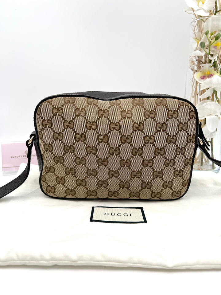GUCCI OPHIDIA SUPREME CANVAS CAMERA BAG