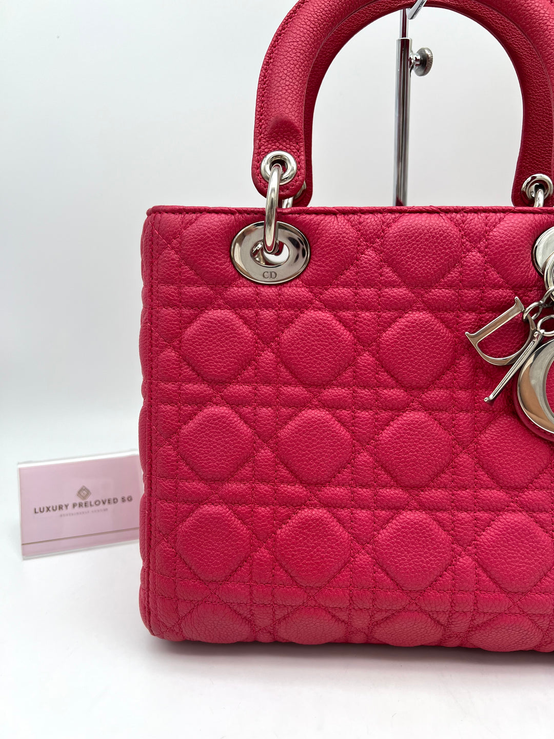 CHRISTIAN DIOR LADY DIOR MEDIUM GRAINED LEATHER