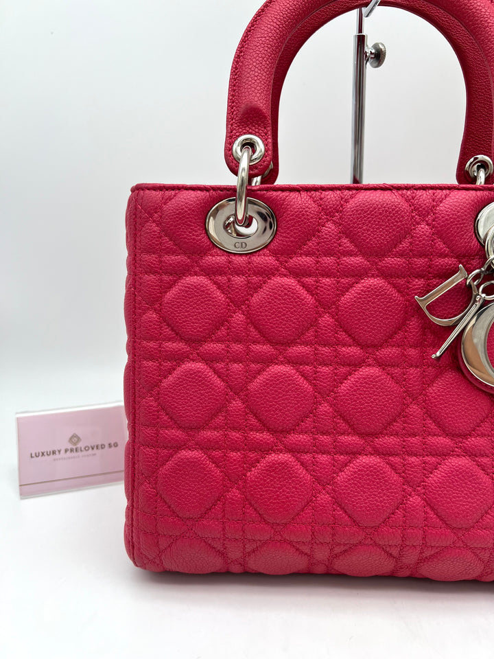 CHRISTIAN DIOR LADY DIOR MEDIUM GRAINED LEATHER
