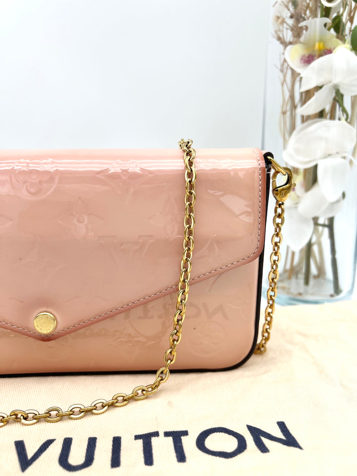 LOUIS VUITTON FELICIE IN PINK PATENT LEATHER