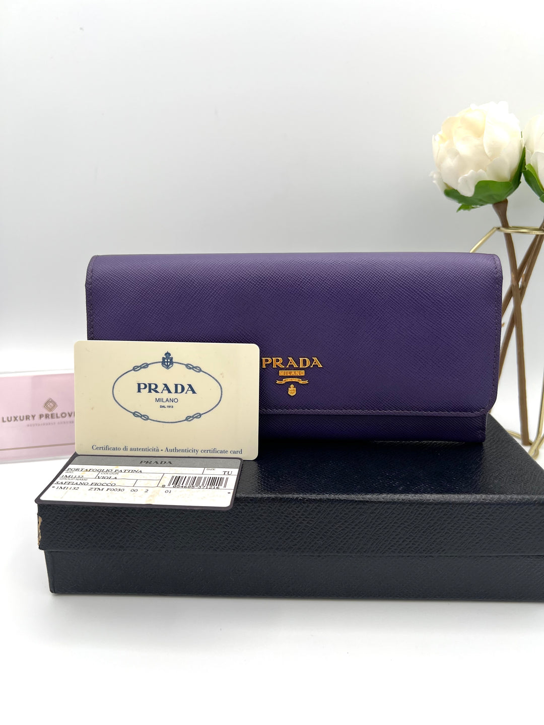 PRADA WALLET 2 TONED SAFFIANO LEATHER