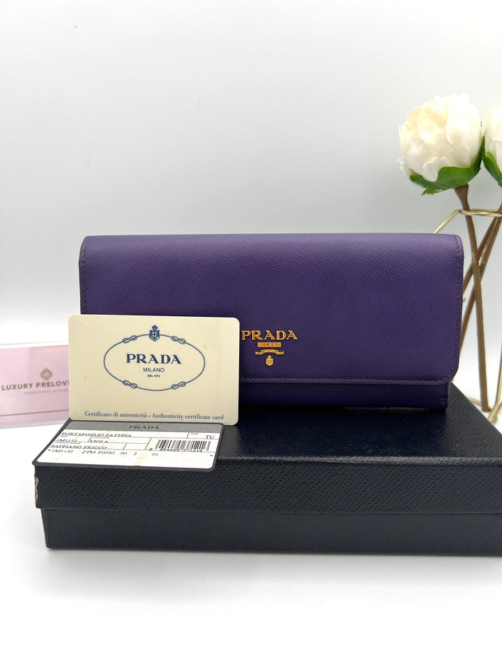 PRADA WALLET 2 TONED SAFFIANO LEATHER