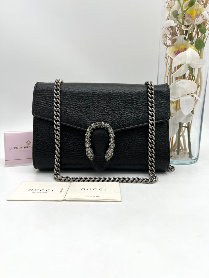 GUCCI DIONYSUS TEXTURED CALF SKIN CRYSTAL WOC