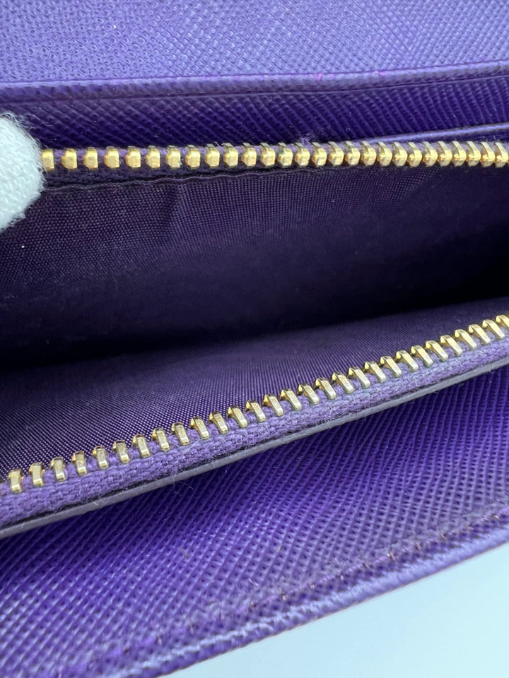PRADA WALLET RIBBON SAFFIANO LEATHER