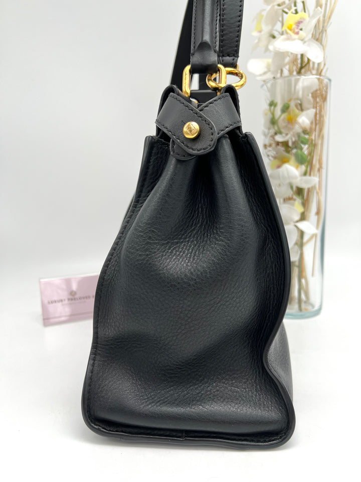 FENDI PEEKABOO SOFT LEATHER BLACK MEDIUM