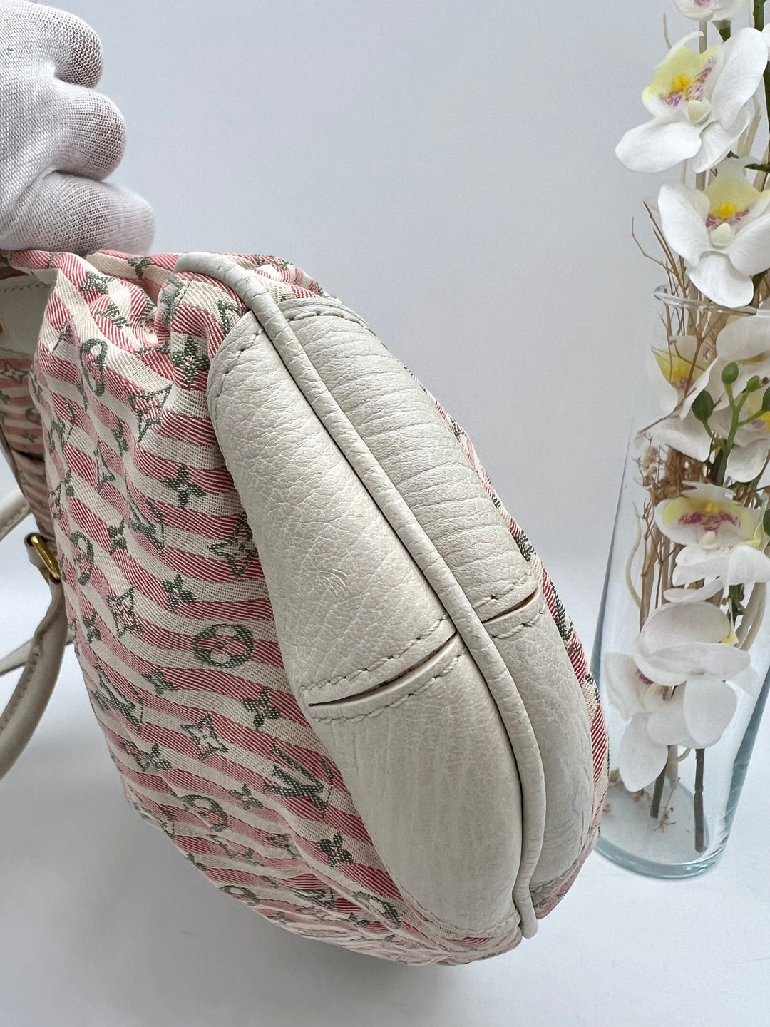 LOUIS VUITTON MINI LIN CROISETTE MARINA PM ROUGE