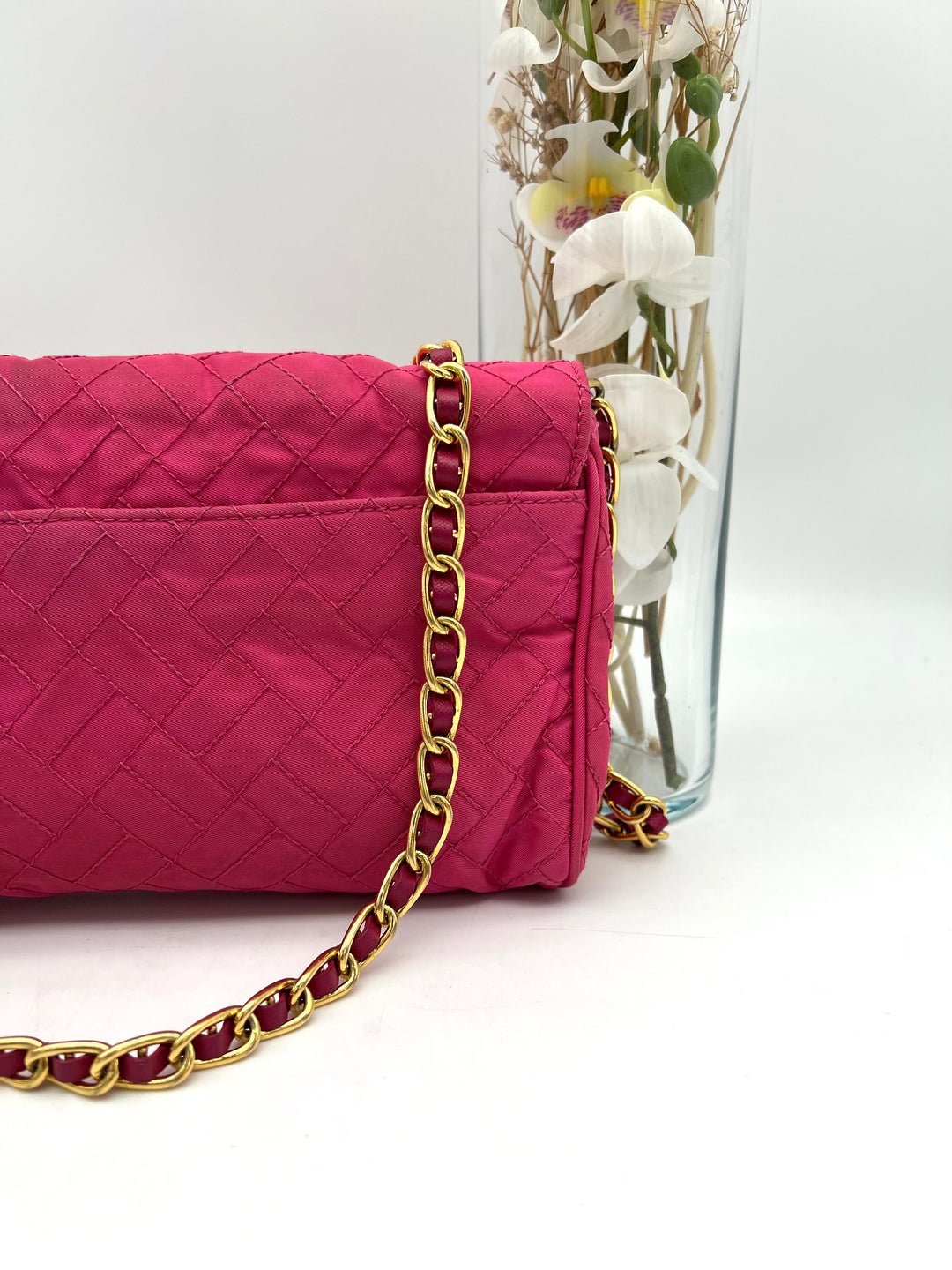 PRADA QUILTED NYLON CHAIN BAG
