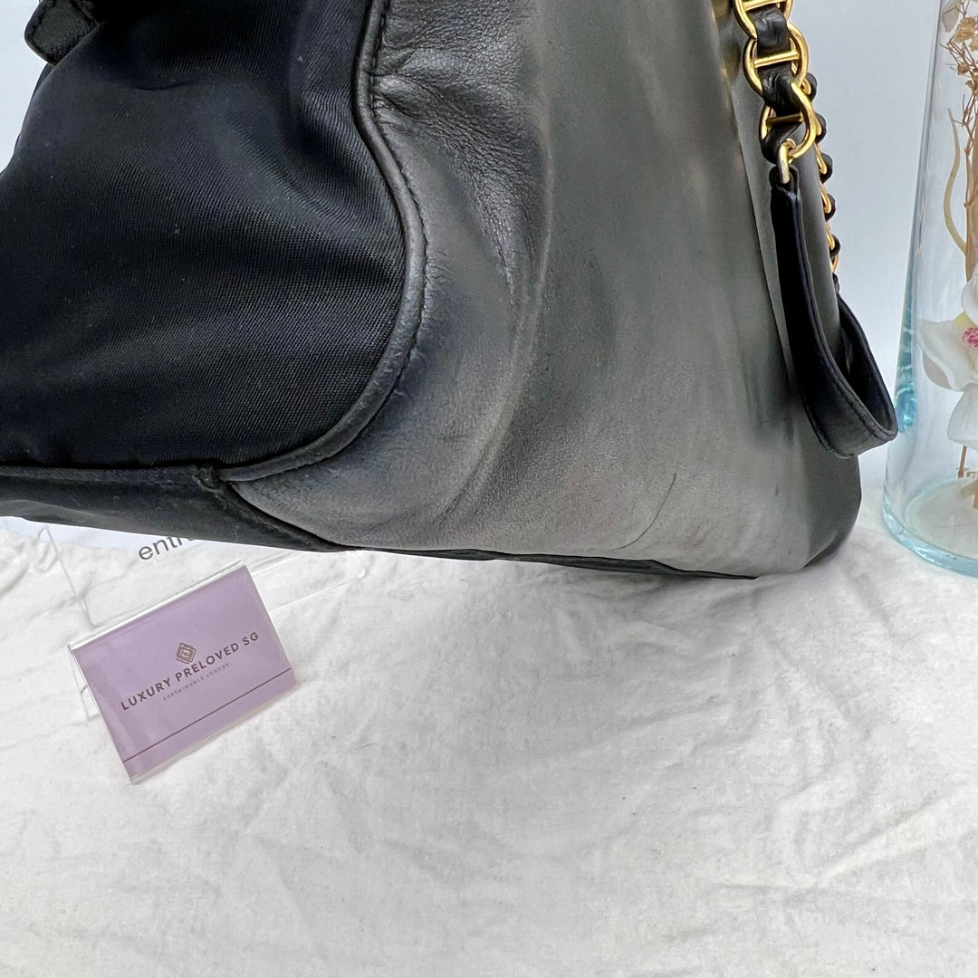 PRADA QUILTED LEATHER CHAIN BAG