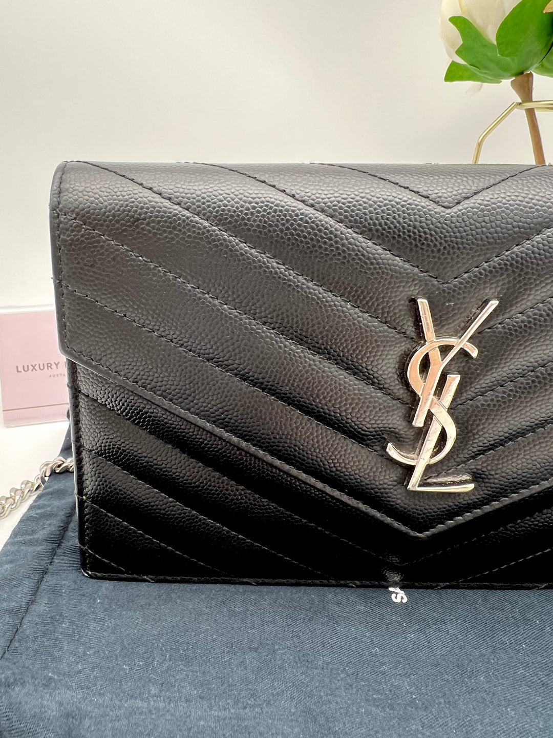 YVES SAINT LAURENT MONOGRAM ENVELOPE
