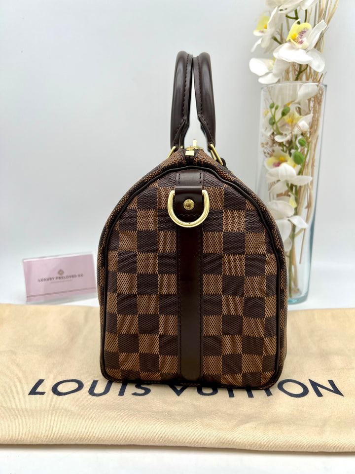 LOUIS VUITTON BANDOULIERE 25 DAMIER EBENE