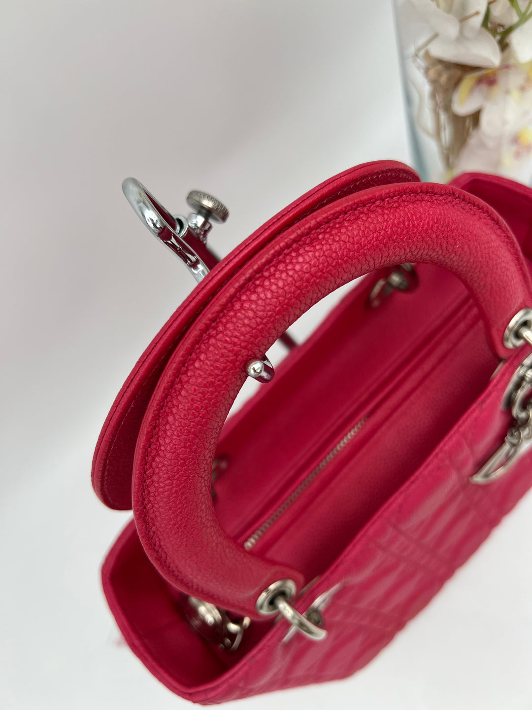 CHRISTIAN DIOR LADY DIOR MEDIUM GRAINED LEATHER