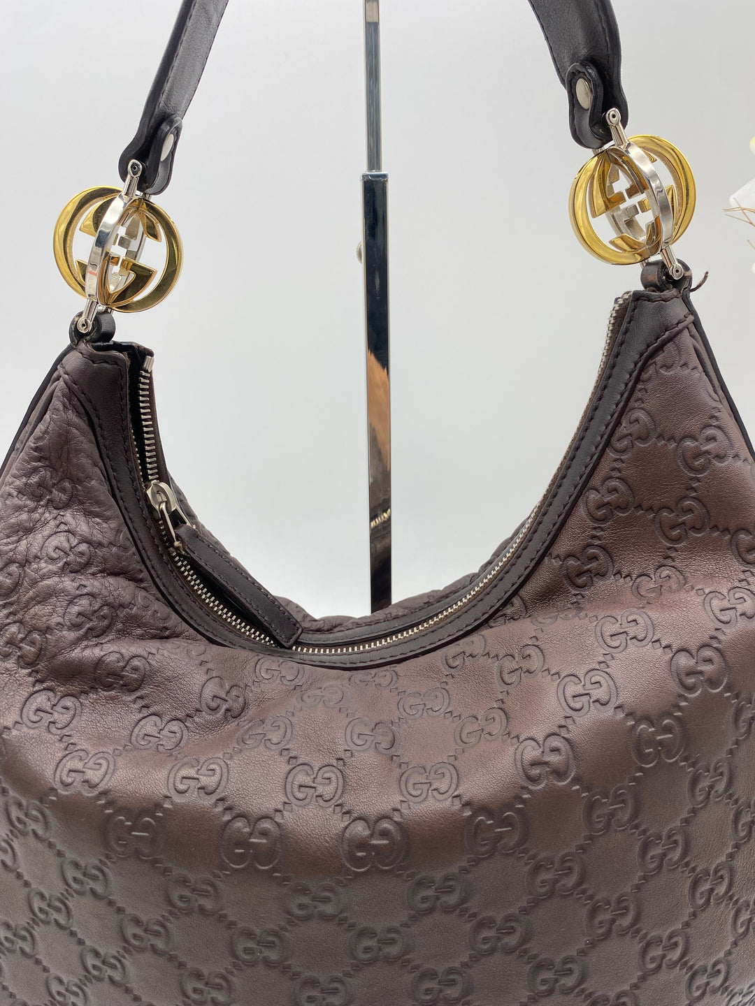 GUCCI GUCCISSIMA HOBO LEATHER BAG